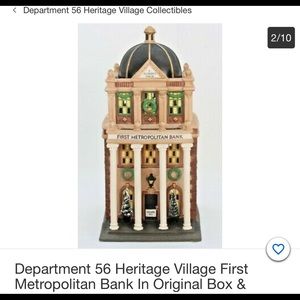 Department 56 Heritage First Metropolitan Bank